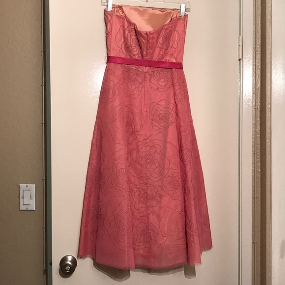 BCBG Rose Lace Strapless Dress - Picture 2 of 6
